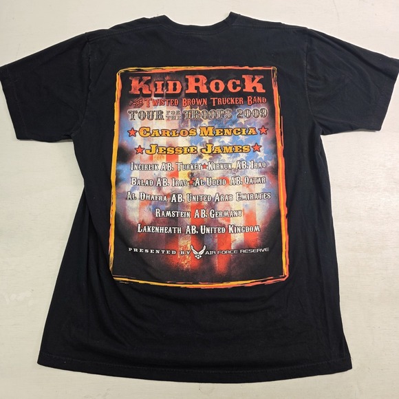 Kid Rock Tour‎ for the Troops 2009 T-Shirt Double-Sided Music Concert Men's XL - Picture 4 of 7